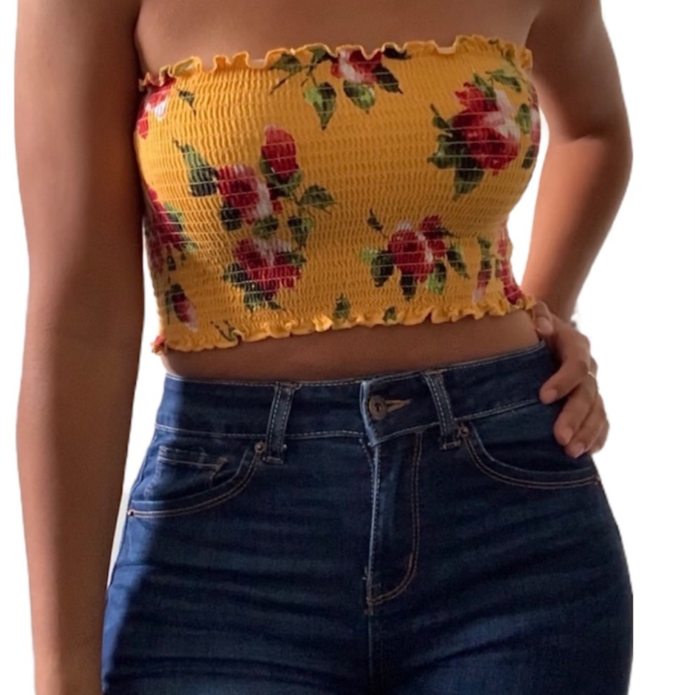 Forever 21 Ambiance Floral Tube Top